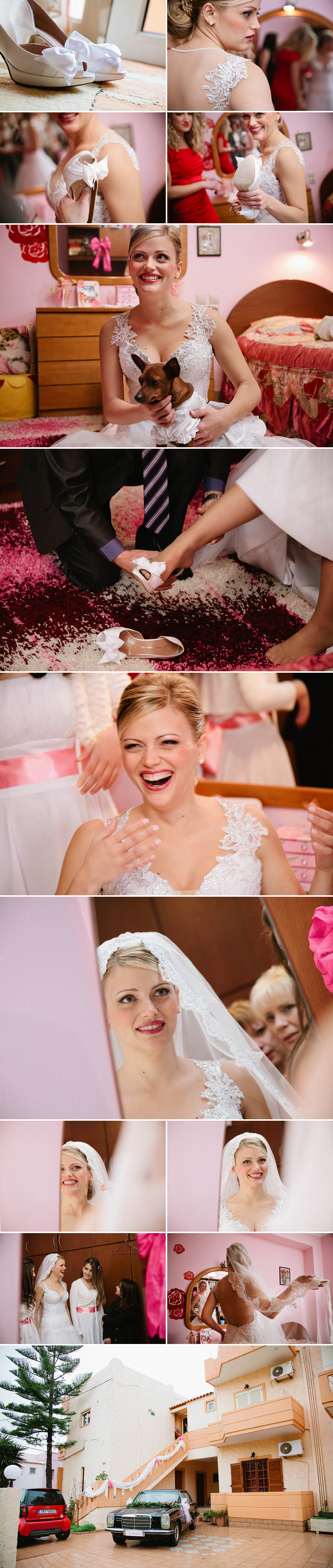 wedding dress, wedding shoes